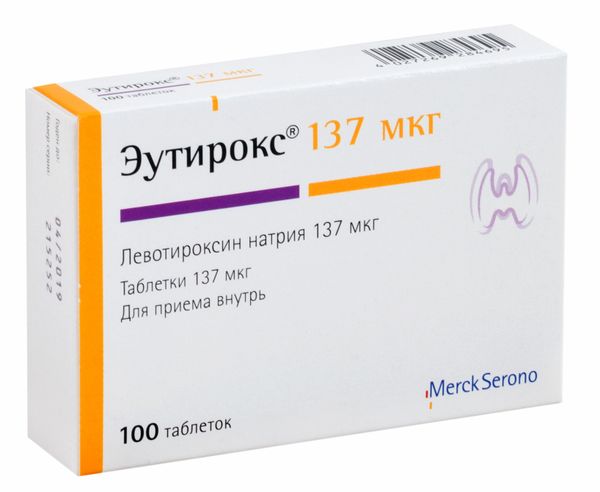 Эутирокс таблетки 137мкг №100