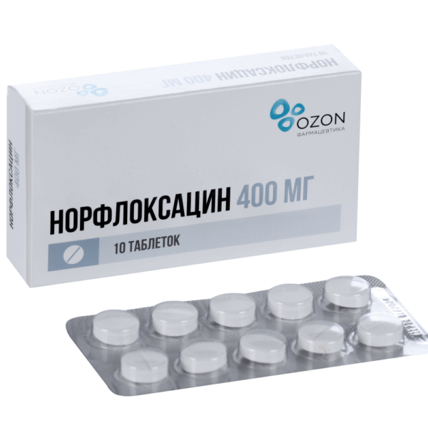 Норфлоксацин таблетки 400мг №10 Озон